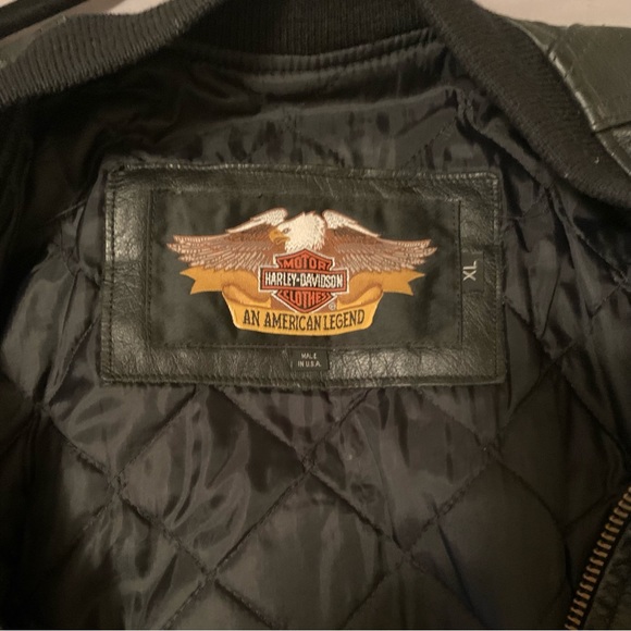 #SOLD# Harley Davidson RARE Mens 90th Anniversary embroidered bomber Jacket XL - Picture 6 of 16